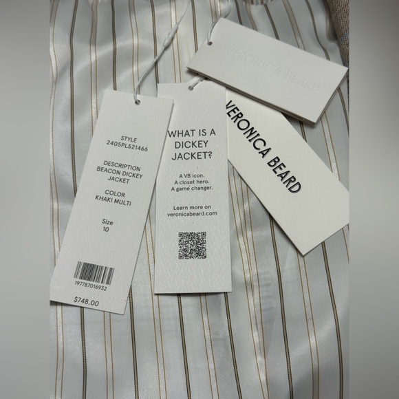 Veronica Beard Beacon Dickey Linen Blazer - Picture 7 of 11